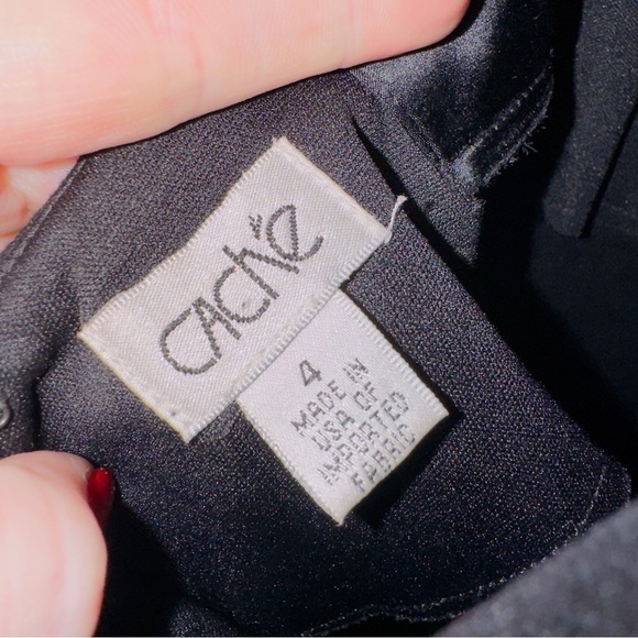 Cache Y2K Black Sleeveless A-line Midi Dress size 4 - Picture 2 of 5